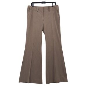 The Limited Drew Fit Women 10 Polyester Viscose Brown Flare Leg Trousers
